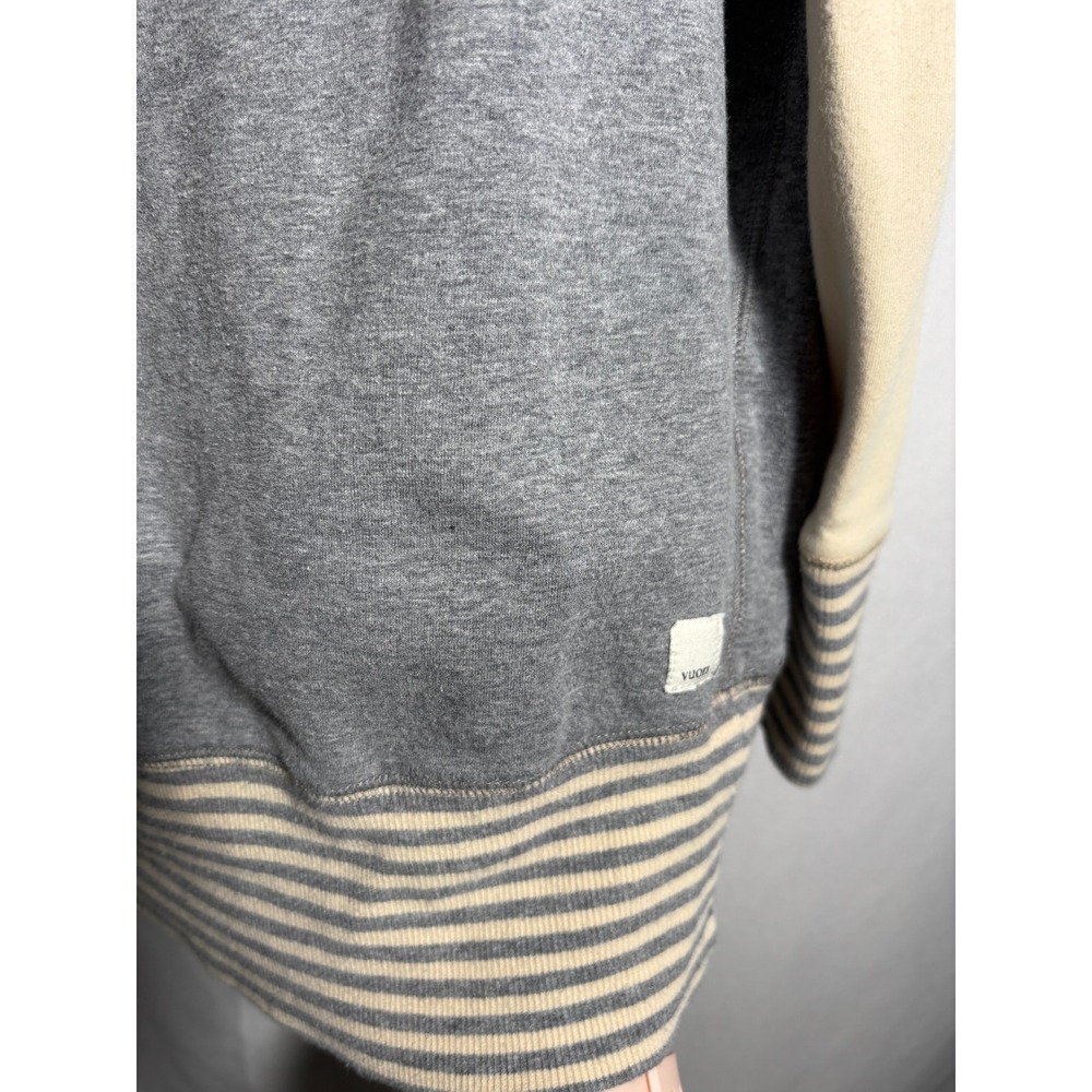 Vuori Gray and Cream Striped Pullover Sweatshirt - Picture 5 of 10